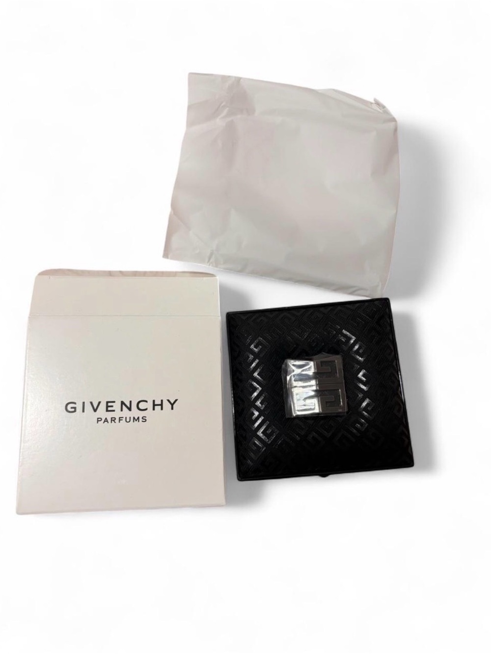 Givenchy Black Makeup Compact  Mirror with Silver Emblem